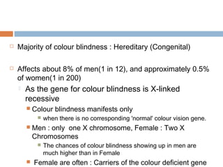 Color vision physiology, defects and different testing Procedures | PPT