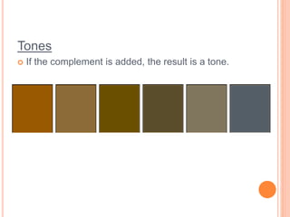 Tones 
 If the complement is added, the result is a tone. 
 