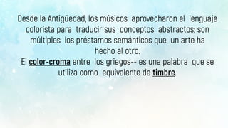 El color y la música