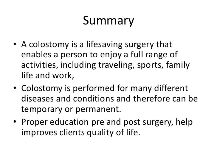 Colostomy