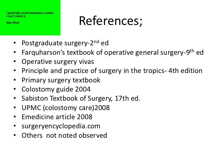 Colostomy