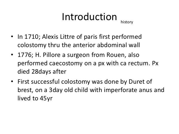 Colostomy