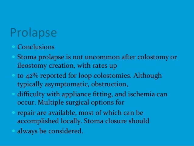 Colostomy complications