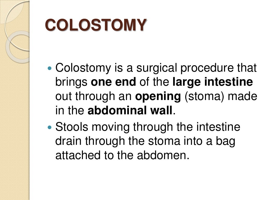 Colostomy care