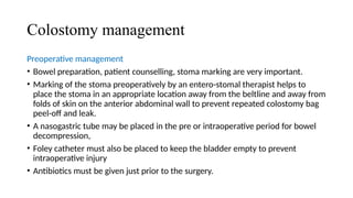 nursing management among ostomates colostomy care | PPTX