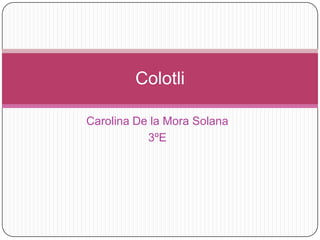 Colotli

Carolina De la Mora Solana
           3ºE
 