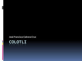 José Francisco Cabrera Cruz

COLOTLI
 