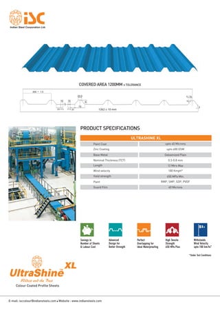nE-mail: isccolour@indiansteels.com Website : www.indiansteels.com
 