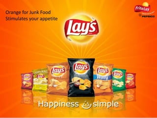 Orange for Junk Food
Stimulates your appetite
 