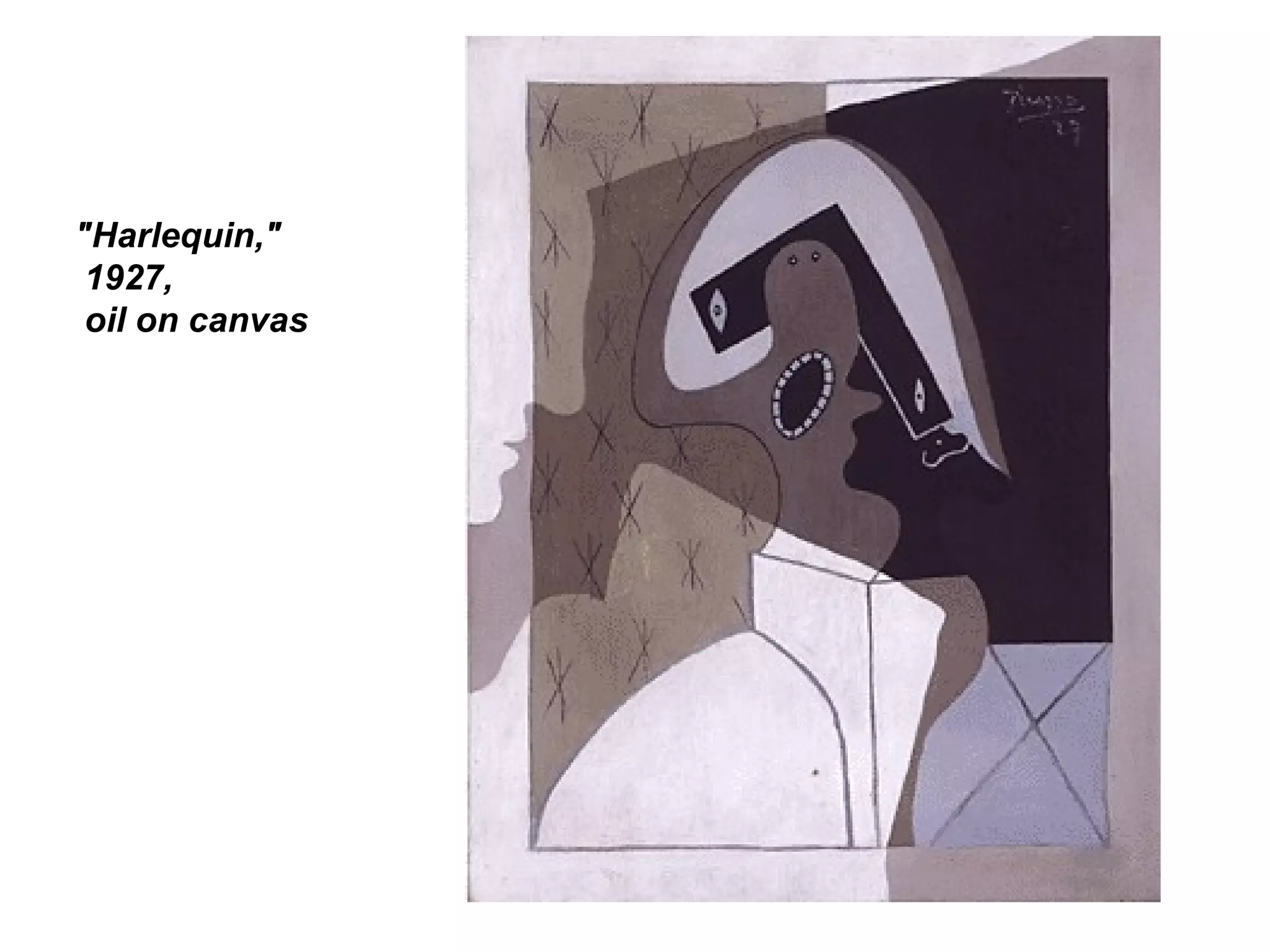 &quot;Harlequin,&quot;  1927, oil on canvas   