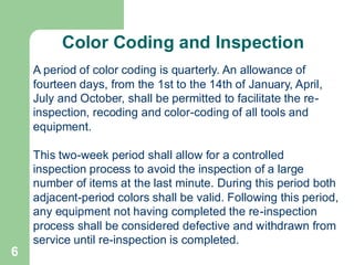 COLOUR CODING AND INSPECTION training presentation | PDF