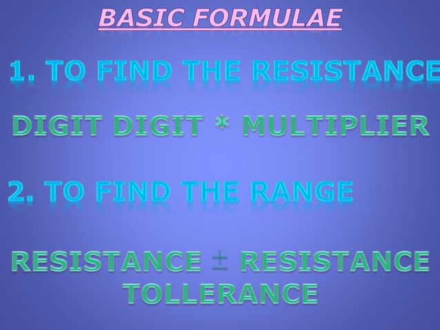 Colour coding of resistors and glass painting | PPTX