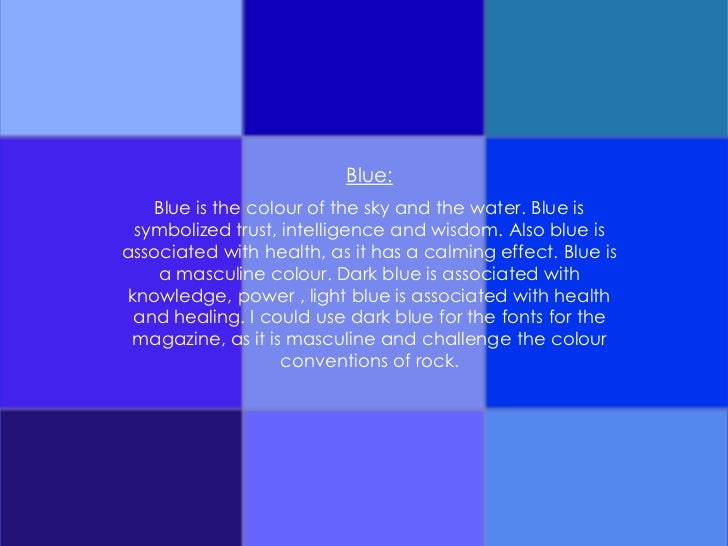 What does the color blue represent?