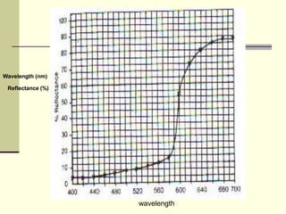 Wavelength (nm)

 Reflectance (%)




                   wavelength
 