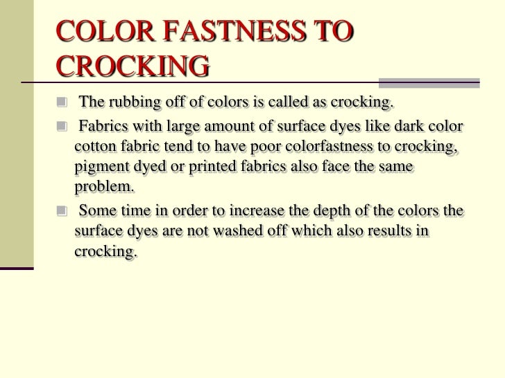 Colour fastness