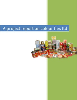 A project report on colour flex ltd
 
