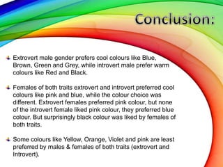 Relationship between person's personalty and colors they like | PPTX