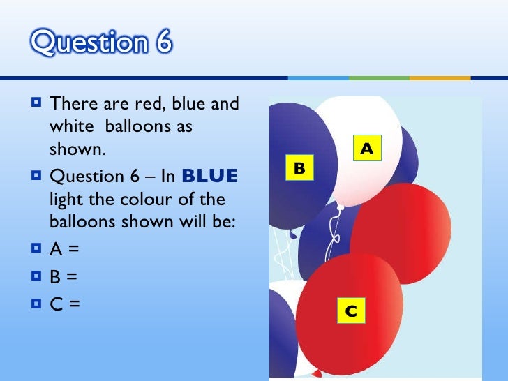 Colour Of Light Quiz