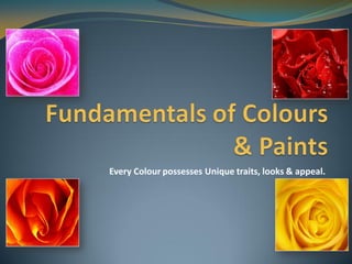 Every Colour possesses Unique traits, looks & appeal.
 