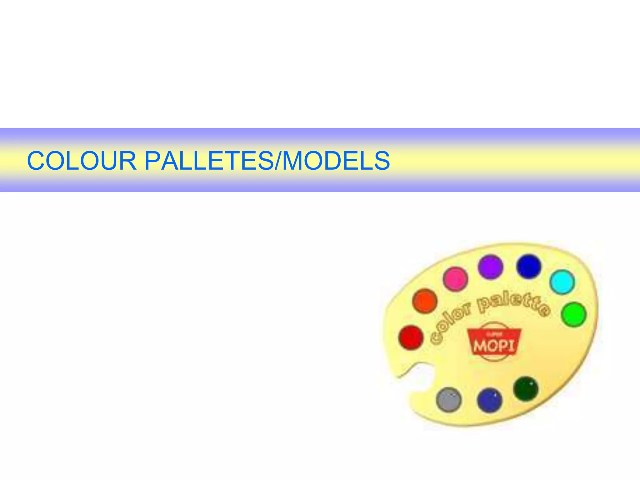 COLOUR PALLETES/MODELS
 