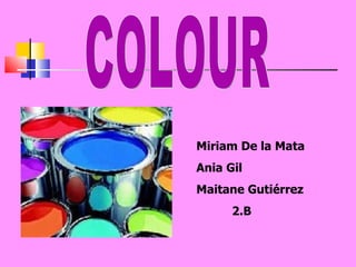 COLOUR Miriam De la Mata Ania Gil Maitane Gutiérrez 2.B 