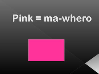 Colour in Maori Part Two