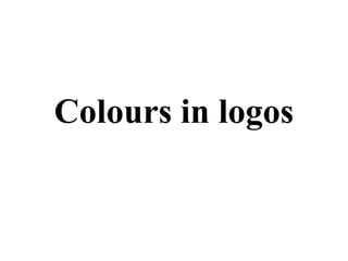 Colours in logos
 