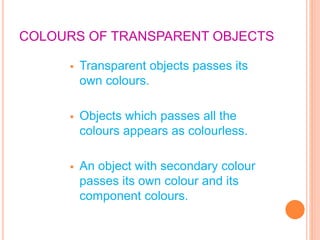 Colours of light | PPTX