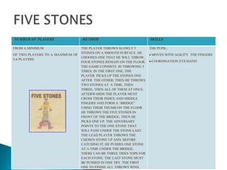 FIVE STONES