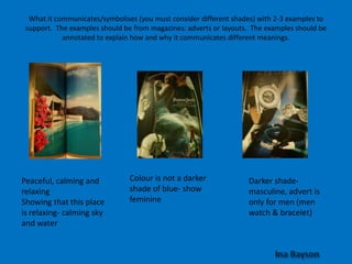 Colour symbolism task | PPTX