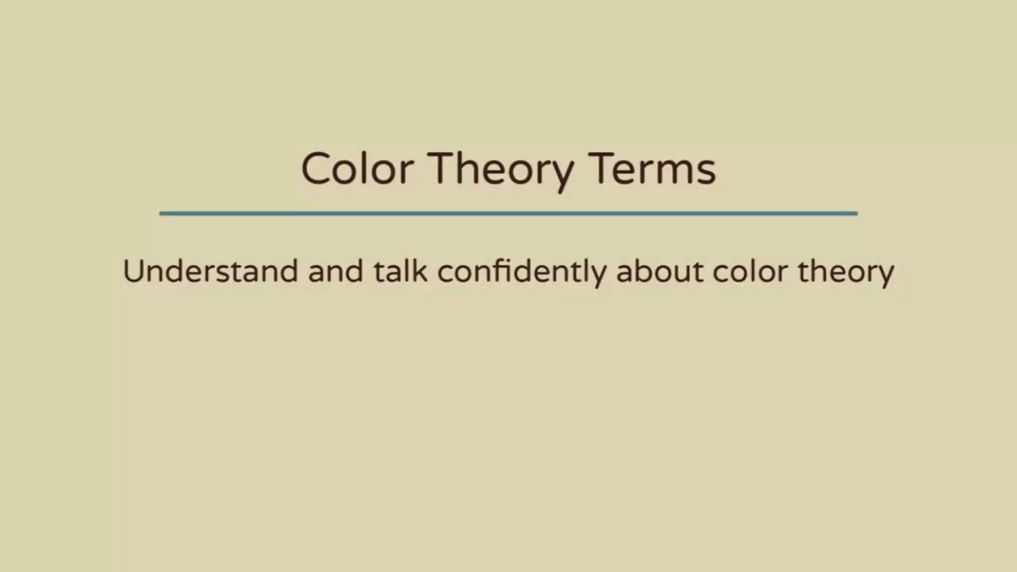 Colour Theory Basics Ppt
