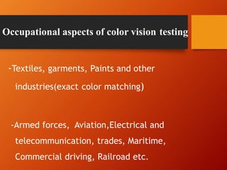 Colour vision examination | PPTX