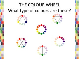 THE COLOUR WHEEL
What type of colours are these?
 