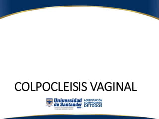 COLPOCLEISIS VAGINAL
 