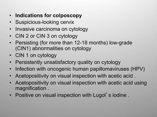 Colposcopy nstrumentation and principles on how to do 22 | PDF