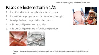 Técnicas Quirúrgicas Avanzadas en Histerectomía y Colposuspensión para ...