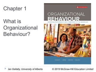 Chapter 1
What is
Organizational
Behaviour?
Ian Gellatly, University of Alberta © 2019 McGraw-Hill Education Limited
 