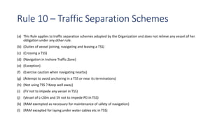 Maintain Navigation Separation COLREG 1972, A Presentation | PPTX