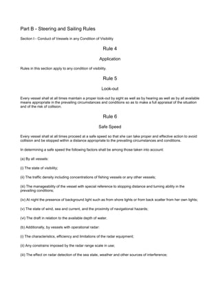 COLREGS The Rules of the Road - COLREGS The Rules of the Road | PDF