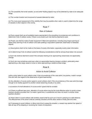 COLREGS The Rules of the Road - COLREGS The Rules of the Road | PDF