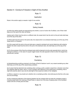 Colregs Rules.pdf COLREGS The Rules of the Road - COLREGS The Rules of the Road | PDF