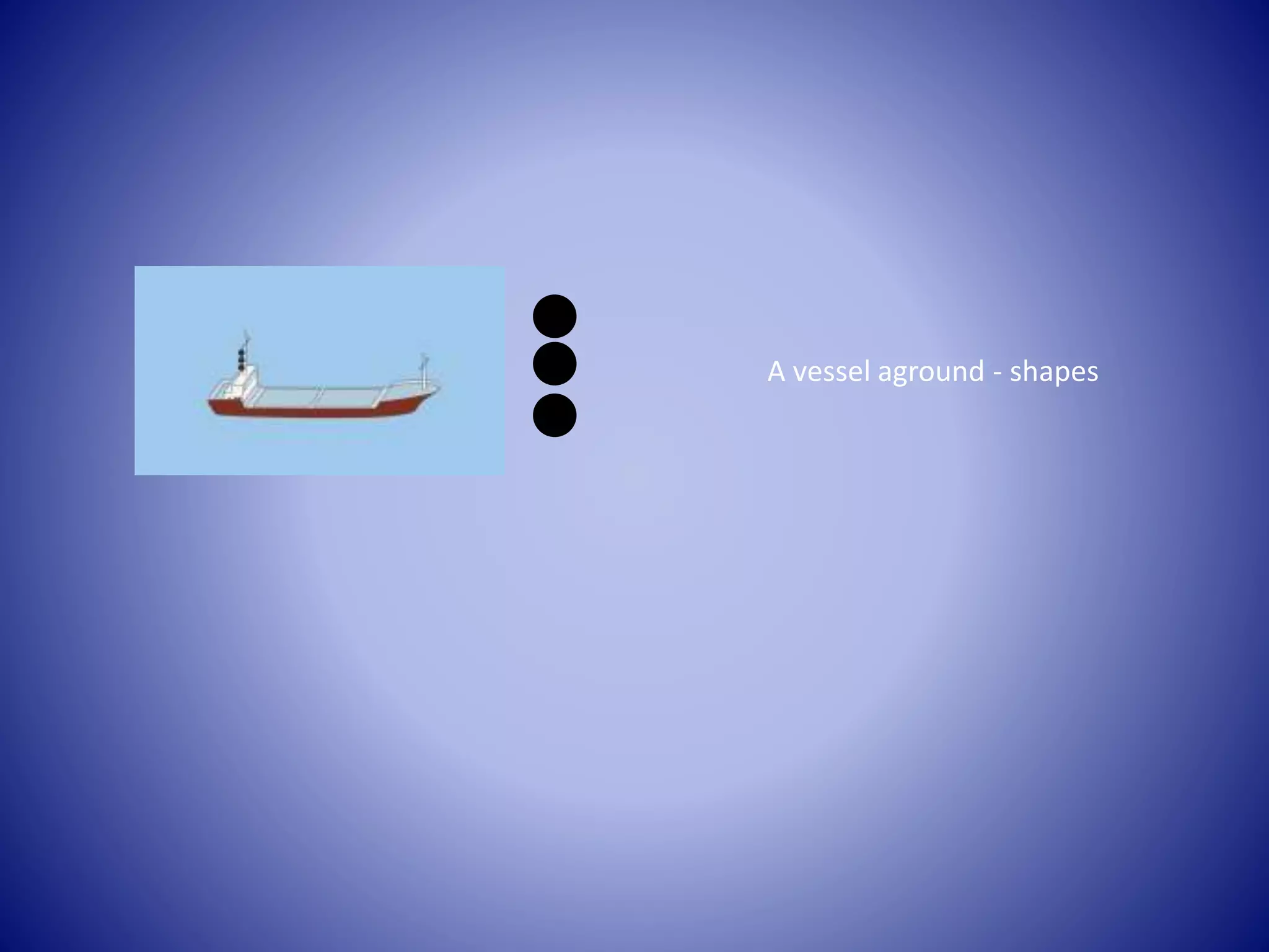 A vessel aground - shapes
 