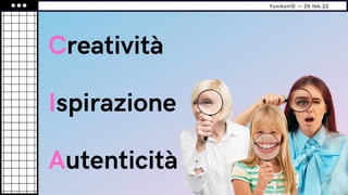 YunikonID — 25.feb.22
Creatività
Ispirazione
Autenticità
 