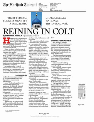 Coltsville Article in Hartford Courant June 2015