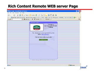 Rich Content Remote WEB server Page 