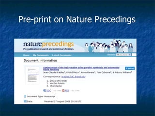 Pre-print on Nature Precedings 