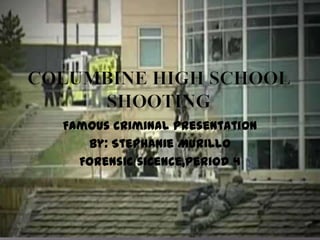 Famous criminal presentation
   By: Stephanie Murillo
  Forensic sicence,period 4
 