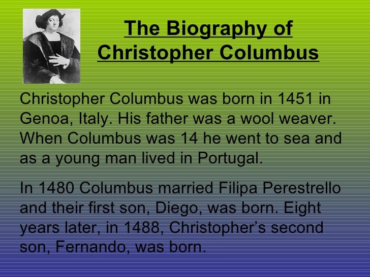 Did Christopher Columbus get married?