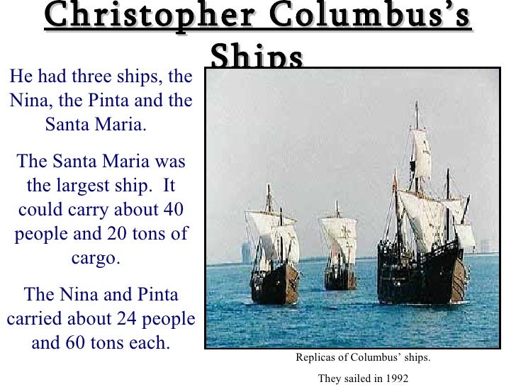 christopher columbus ships names