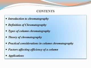 Colum chromatography